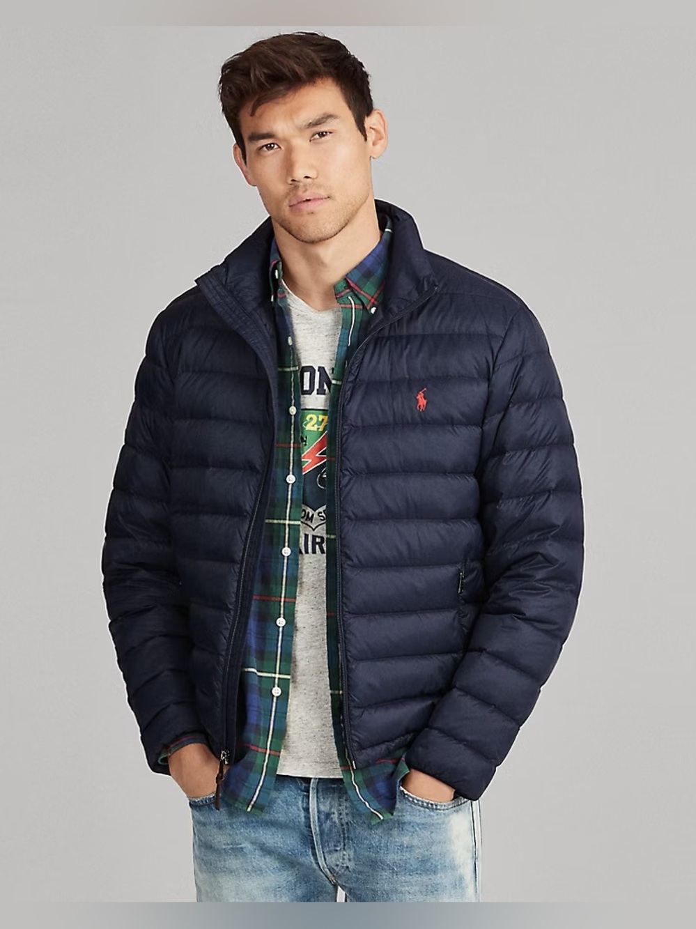 POLO by RALPH LAUREN Navy Quilted Packable Down Jacket